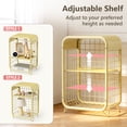 thumbnail image 3 of HaiCube 3-Tier Metal Side Table, Modern Small Nightstand with Storage Shelf, Cute Decor End Table for Bedroom, Living Room, Dorm, Yellow, 3 of 8
