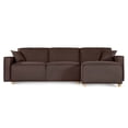 thumbnail image 2 of Sala Modular Reversible Makora Bennet con Memory Foam Chocolate Lino y Respaldo Ajustable, 2 of 8