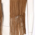 thumbnail image 7 of Alvivi Women Fringe Waistcoat Vest with Cowboy Hat Western Cowgirl Outfits 70s Hippie Costume Brown M, 7 of 7