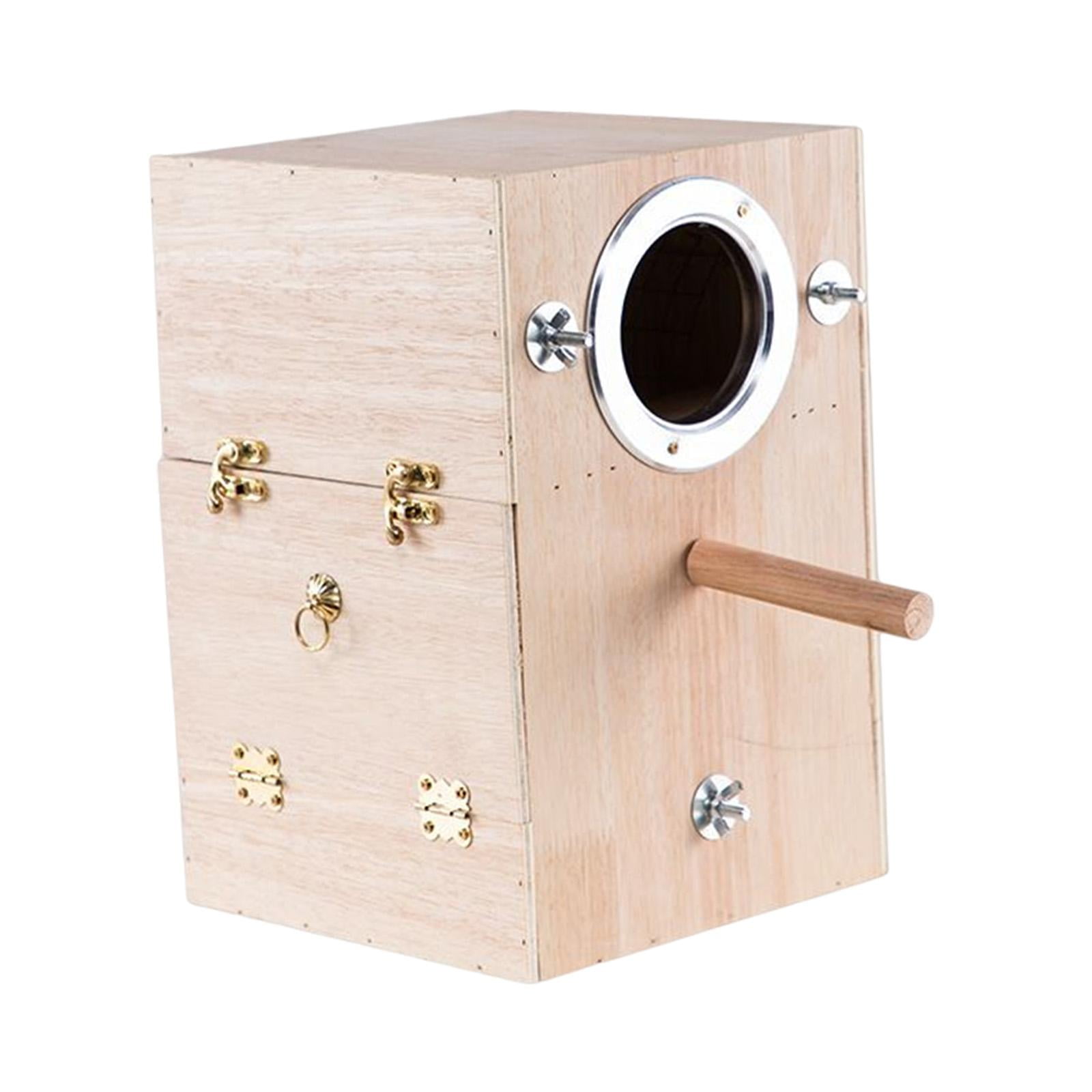 Parrot Breeding Box Bird House Parakeet Hatching Cage for Budgie Left Hanging