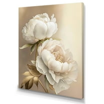 Designart Peony Flower II Canvas Wall Art