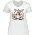 thumbnail image 3 of Inktastic Joy to the World Christmas Gnomes Women's Plus Size T-Shirt, 3 of 5