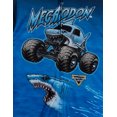 thumbnail image 2 of Monster Jam Little Boys' Fleece Hooded One Piece Megalodon Blue, 2 of 3