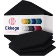 thumbnail image 1 of Acoustic Panels Ekkogo, paquete de 12 paneles de pared insonorizados, color negro, 1 of 6