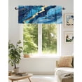 thumbnail image 6 of Abstract Art Valances for Windows Water Ripple Blue Gradient Marbling Valance Rod Pocket Light Filtering Short Window Treatments Curtains for Kitchen Bathroom Living Room Bedroom, 42 x 18 Inch, 6 of 7
