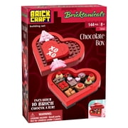 Brickcraft Bricktanicals Chocolate Box Building Kit (144-Piece Set), Heart-Shaped Candy Box, Valentines Day Gift, Brick Chocolates, Building Set