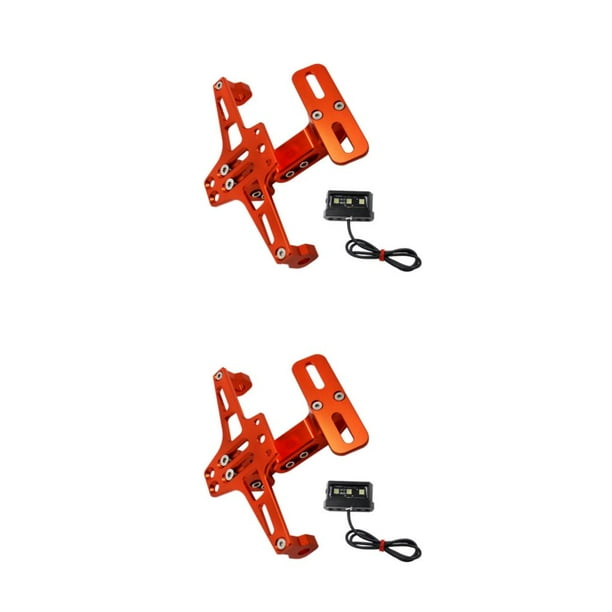 Sidaley Soporte de luz de señal de giro CNC aluminio ajustable ligero soporte de placa de matrícula de motocicleta montaje impermeable Type5 NO5