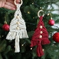 thumbnail image 4 of DIY Christmas Tree Macrame Kit Cotton Rope Braiding Set Hand Knitting Boho Christmas Tassel Decor Kit for Beginners, 4 of 7
