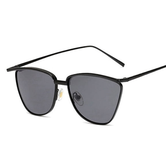 Fashion Cat Eye Sunglasses for Women, UV400 Protection, Resin Lens, Metal Frame, Trendy Eyewear