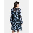 thumbnail image 2 of Time and Tru Women's Pintuck Yoke Dress with Long Sleeves, Sizes XS-XXXL, 2 of 4