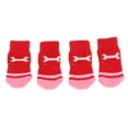 thumbnail image 2 of Calcetines antideslizantes para mascotas Colco 4 Piezas Interior Caliente Rojo S, 2 of 8