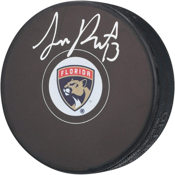 Sam Reinhart Florida Panthers Autographed Hockey Puck - Fanatics Authentic Certified