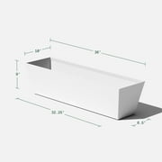 Veradek Pure Series Window Box 36 Plastic Planter 2-Pack White