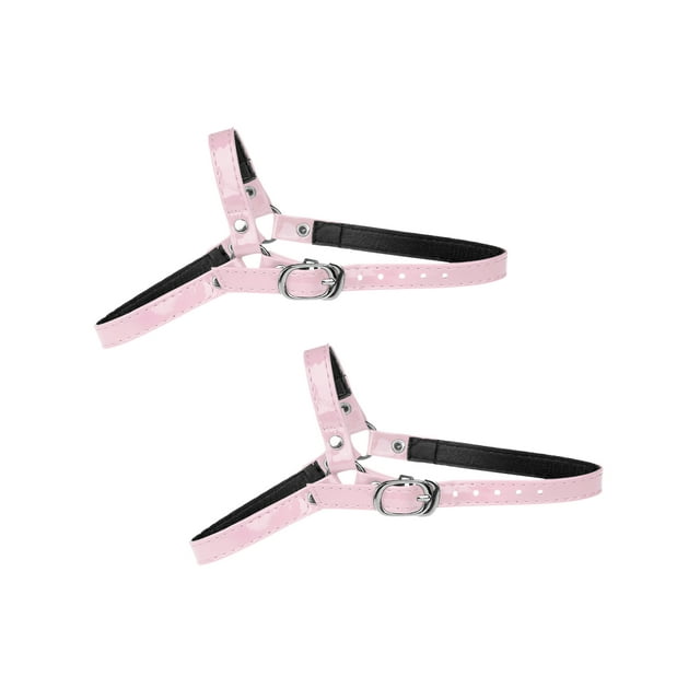 INSPIRE CHIC Women's Detachable Adjustable Anti-Slip Shoe Straps with Buckle Glossy pink 20.5cm/8.07"