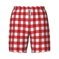 thumbnail image 5 of Rocae Red Checkboard for Men's Swim Trunks Quick Dry With Two Side Pockets and One Lined Patch PocketSmall, 5 of 9
