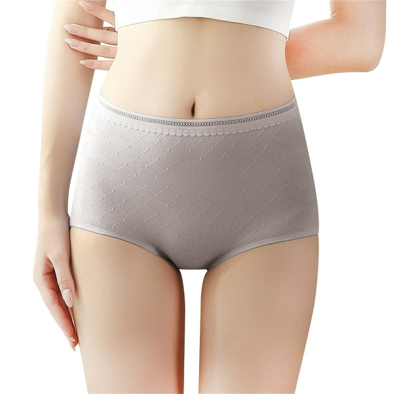 eczipvz Cotton Underwear for Women Women Silk Panties Cotton Crotch Mid  Waist Seamless Breathable Lace Mesh Briefs B,XXL