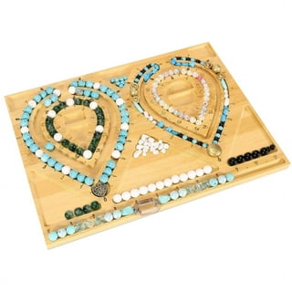 Frcolor Bead Board Beading Tray Jewelry Design Bracelet Necklace Flocked Flock Organizer forDIY Storage Mats Funnel Sorting Grid, Adult Unisex, Size
