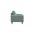 thumbnail image 2 of Benzara BM180281 Polyester Chair with Round Legs & Arms, Teal Blue - 35.75 x 36.25 x 39.25 in., 2 of 2