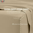 thumbnail image 3 of 700-TC Split King Size 5-Piece Sheet Set Giza Cotton - Premium 700-Thread-Count 100% Egyptian Cotton, Fit Upto 18 inches Deep Pockets Mattress - Taupe, 3 of 6