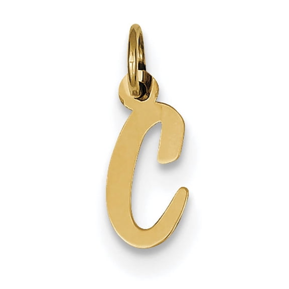 FJC Finejewelers 14k Yellow Gold Small Script Initial C Charm