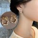 thumbnail image 2 of Pendientes de perla pequeña con broche de plata S925 y lazo, pendientes con temperamento, 2 of 6