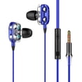 thumbnail image 1 of Dual Auricures con Cable de 3,5 mm en Oreja Auricures Esté de Graves de Auricures con Micrófono - Azul Sunnimix Auriculares con cable para auriculares, 1 of 6