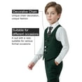 thumbnail image 6 of Boys Suit Formal Dress Clothes Big Boy Wedding Outfit Vest+Pants+Dress Shirt+Chain+Adjustable Tie 6-10Y, 6 of 7