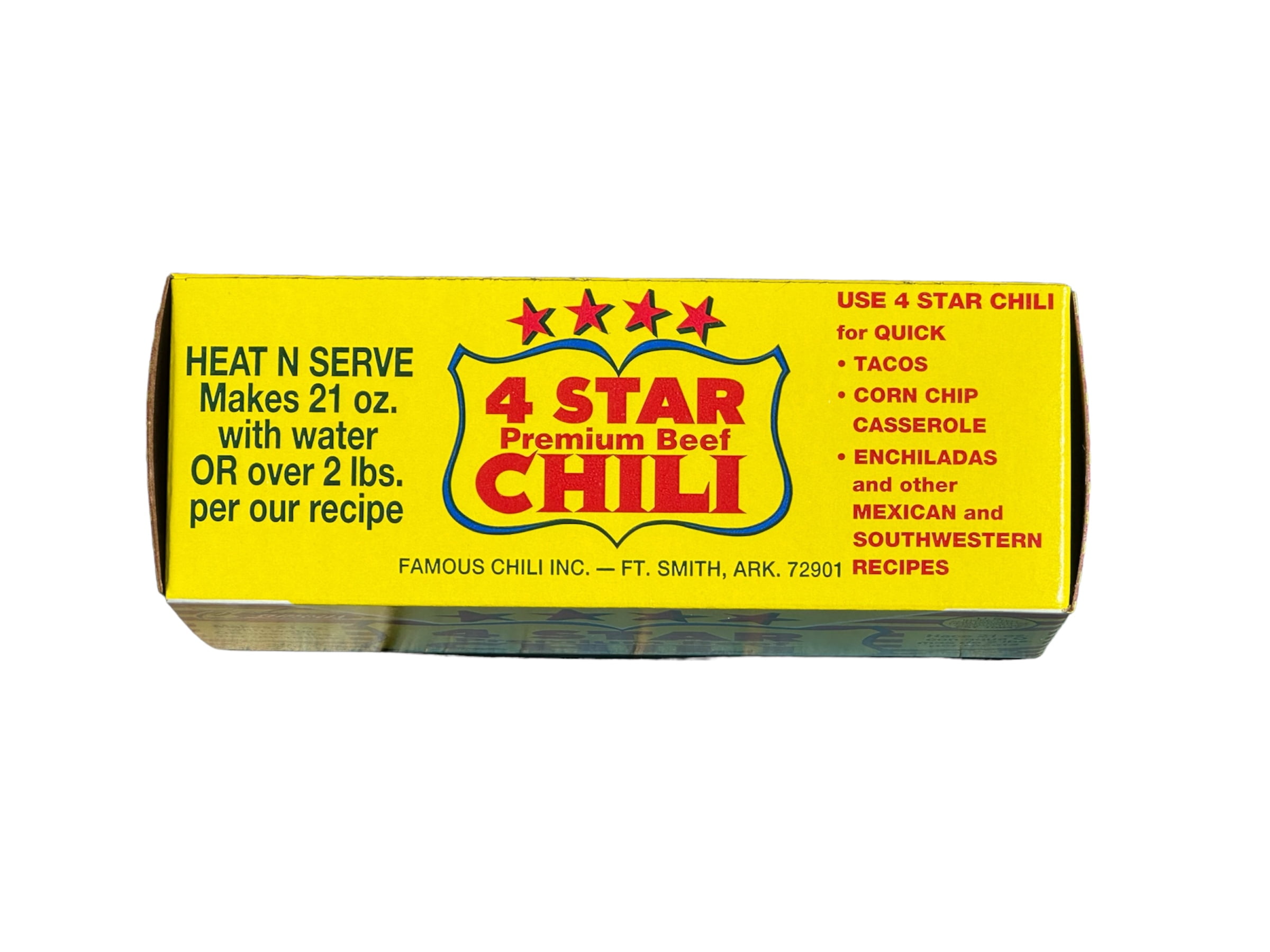 Refrigerated Ready-to-Eat Chilled Famous Brand 4 Star Famous Beef Chili, 15 oz