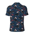 thumbnail image 4 of Rocae Christmas Dachshund for Men's Short Sleeve Polo Shirt, Quick Drying Performance Moisture Wicking Sports Men's Golf Shirt X-Large, 4 of 9