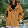 thumbnail image 2 of Godom Rain Coats for Women Long Sleeve Breathable Zipper Pocket Hood Jacket Plus Size Waterproof Windproof Coats Hiking Climbing for Spring Fall Winter, 2 of 6
