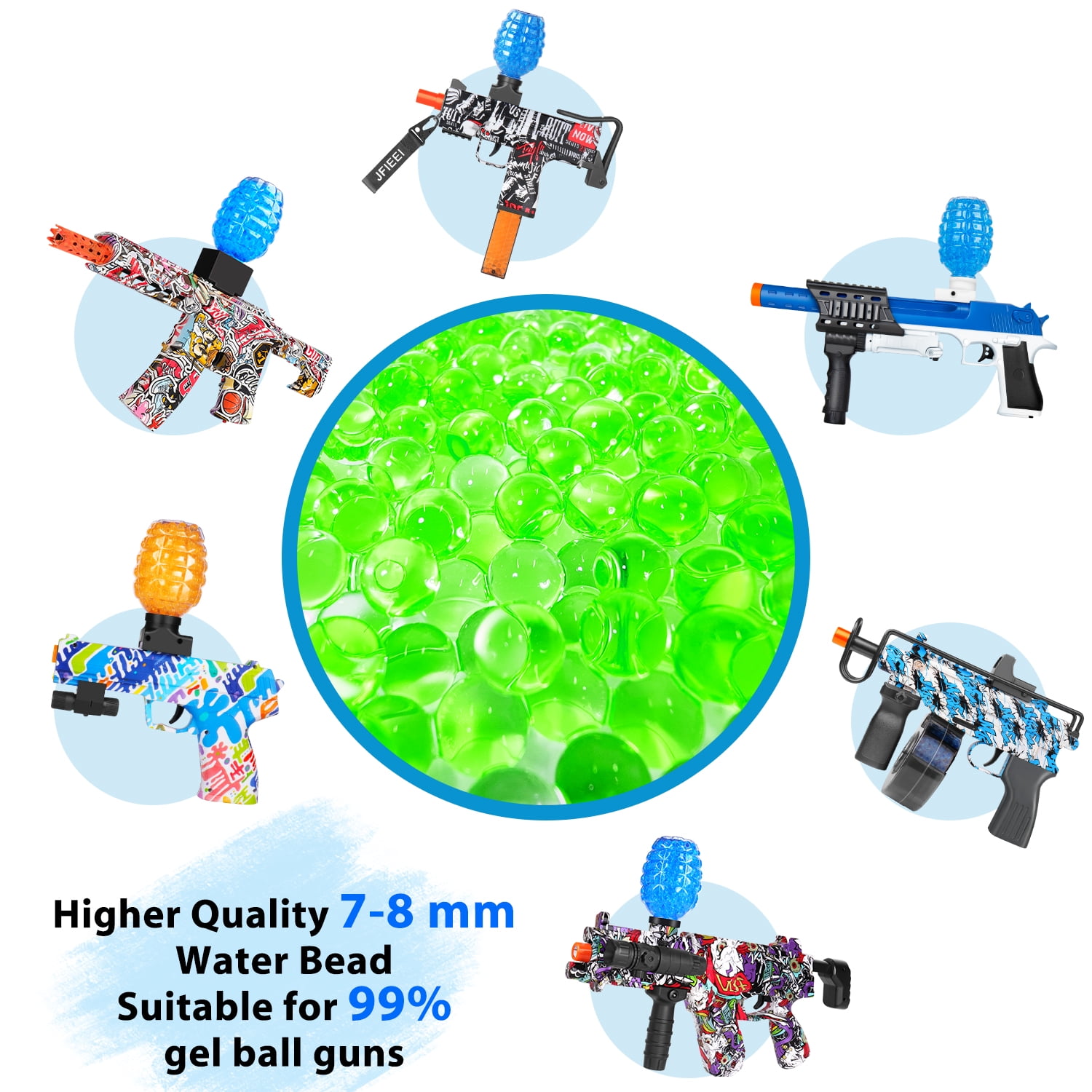 Buy 30000 Splatter Ball Gun Water Beads,for Electric Gel Ball Blaster,Gel Blaster Gun,Water Bead
