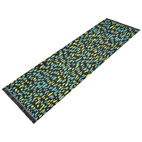 Vintage Modern Runner Rug,Non Slip Machine Washable 72"x23.5" Polyester Material Pet-Friendly Durable,Applicable to Entryway Rug Living Room Rug Black As The Main Color
