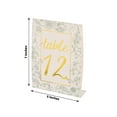 thumbnail image 3 of Efavormart 25 Pack White Sage Green Double Sided Paper Wedding Table Numbers with Floral Leaf and Gold Foil Numbers Print, 7" Free Standing Table Sign Cards 1-25, 3 of 11
