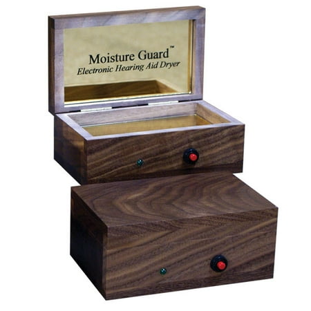 Thick American Black Walnut - Moisture Guard Electronic Hearing Aid Dryer - American Black Walnut