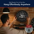 thumbnail image 4 of American Art Decor Welcome to the Man Cave LED Clock - 12" Wall Mounted Modern Mechanic Wall Decor - Wall Clock for Living Room, Dorm, Mancave, Garage, Office, Game Room (Black/White), 4 of 9