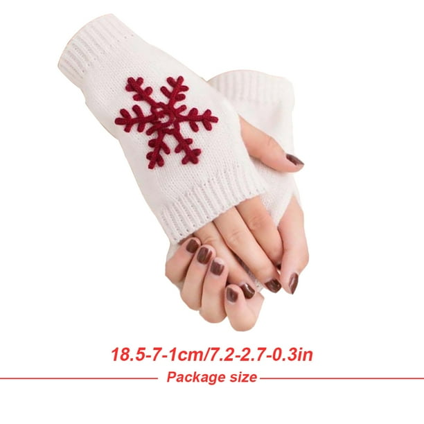 1 Pair Knit Half Finger Glove Comfortable Winter Delicate Simple