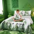 thumbnail image 4 of meiyoeat Rv Trailers Camper 7 Pieces Full Size Bedding Sets For Boys,Monogrammed Alphabet E Print Full Size Bed in a Bag,Light Gray Reversible, 4 of 7