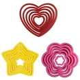thumbnail image 2 of Cheers US 18Pcs/Set Metal Cookie Cutters Set - Star Cookie Cutter Round Biscuit Cutter Heart Small Star Cookie Cutters Mini Flower Molds Cutter for Baking (Heart Flower Star Cookie Cutters), 2 of 7