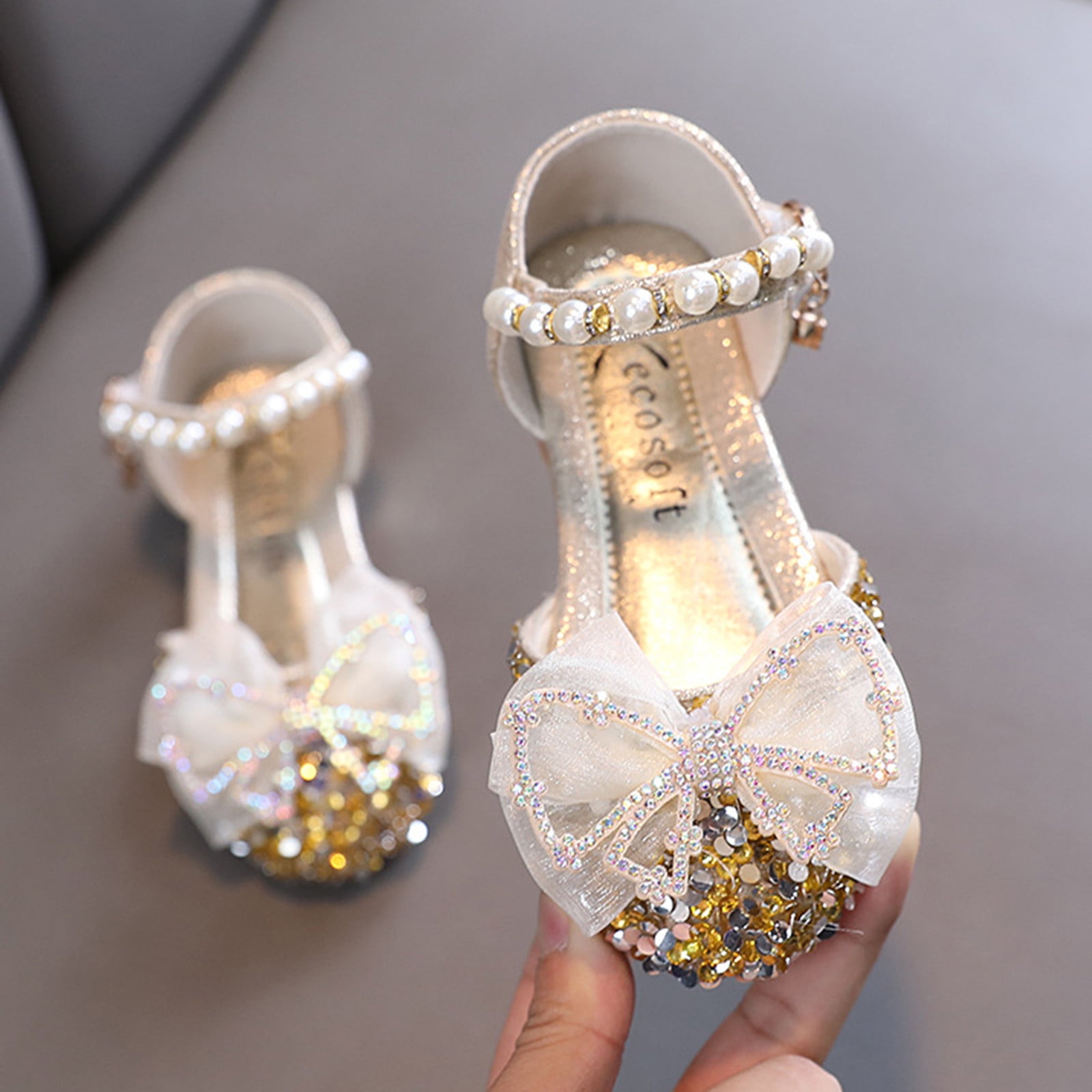 Girls gold sandals size 2 deals