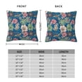thumbnail image 2 of Fuzoiu Colorful Flowers Print Square Pillow Cover,Hidden Zipper Design,Luxury Square Pillow Case, Throw Pillow,Couch Cushion-24"x24", 2 of 7