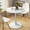White Marble-Round, variant on 31.50"Modern Octagonal Coffee Table with Marble Table Top, Metal Base, for Dining Room, Kitchen, Living Room (Black)