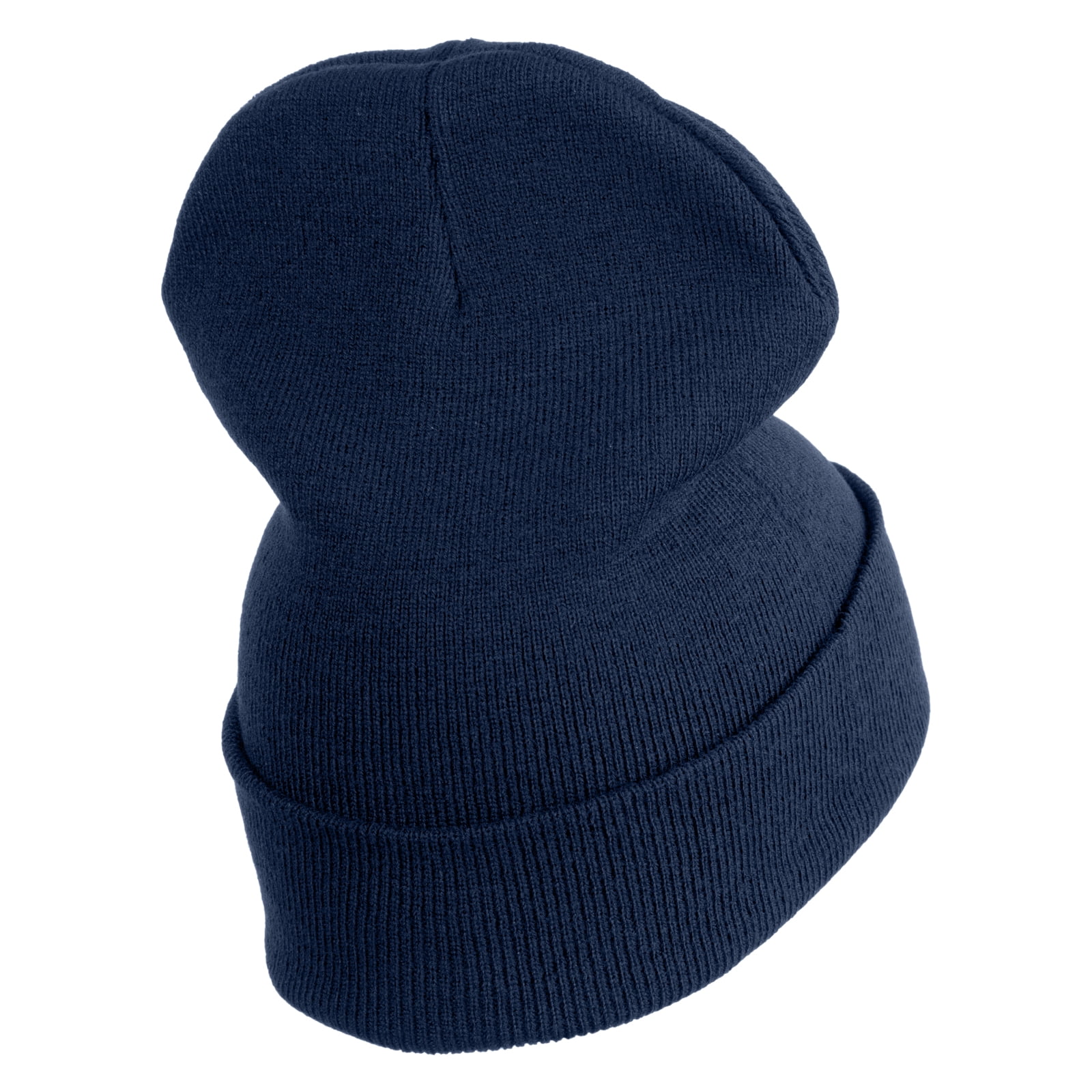 Pickleball Balls Embroidered Iron on Patched 12 Inch Long Knitted Beanie - Navy OSFM