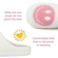 thumbnail image 3 of BERANMEY Cute Smile Face Slippers for Women Perfect Soft Plush Comfy Warm Slip-On Happy Face Slippers fo Women Indoor fluffy Smile House Slippers for Women and Men Non-slip Fuzzy Flat Slides, 3 of 9
