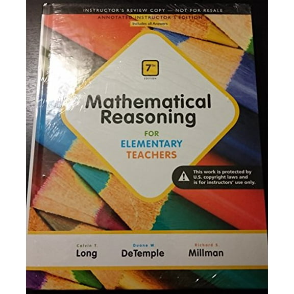 Pre-Owned Mathematical Reasoning for Elementary Teachers (7th Edition), 9780321900999, 0321900995, Hardcover, 7 edition