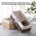 thumbnail image 1 of Storage Basket Snacks Box Clothing Case Large Capacity Detachable Sundries Organizer Thickened Design Fiber Iron Home Supplies Wood Color Small, 1 of 9