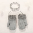 thumbnail image 4 of Kids' Sherpa Lined Knit Mittens Boys Girls Winter Gloves, 4 of 8