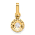 thumbnail image 3 of 14k 1 carat Certified Lab Grown Diamond VS+ F+ Round Complete Halo Pendant, 3 of 5