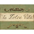 thumbnail image 2 of Fisk, Arnie 24x19 Black Ornate Wood Framed with Double Matting Museum Art Print Titled - Dolce Vita Plaque, 2 of 4
