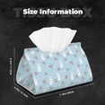thumbnail image 5 of Xecao Easter Rabbit Print Tissue Box Cover,Modern PVC Leather Square Tissue Box Holder for Creative Decorative, 5 of 7