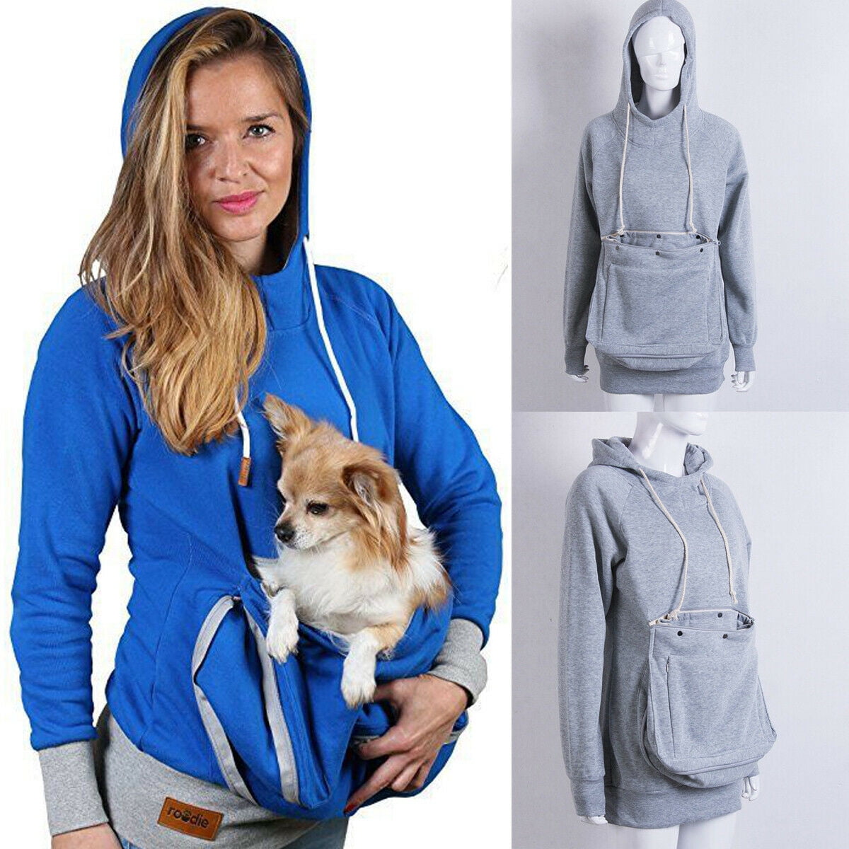 cat hoodie with pouch